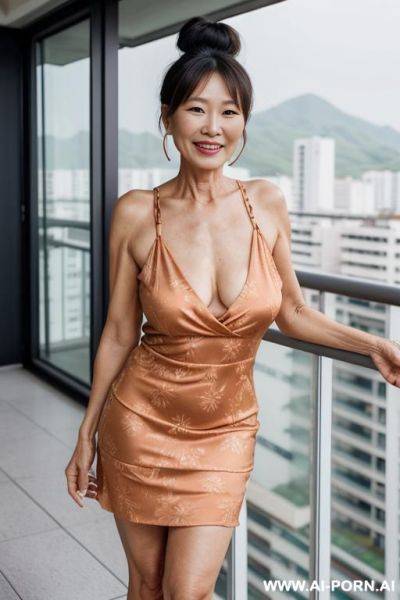 A beautiful gilf woman wear a sexy short dress - ai-porn.ai on pornsimulated.com