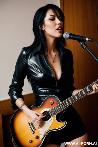 Full nake woman is playing guitar - ai-porn.ai on pornsimulated.com