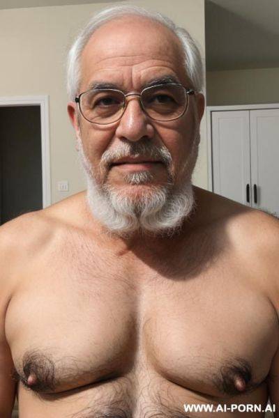 Arab grandpa with white beard naked - ai-porn.ai on pornsimulated.com