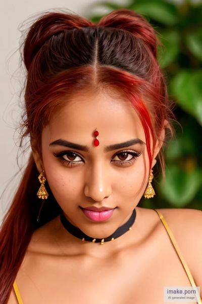 South indian girl with red headed pony tail hairstyle and cat... - imake.porn - India on pornsimulated.com