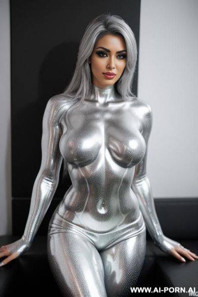 Multiple gorgeous brazilian bimbos covered completely in silver bodypaint - ai-porn.ai - Brazil on pornsimulated.com