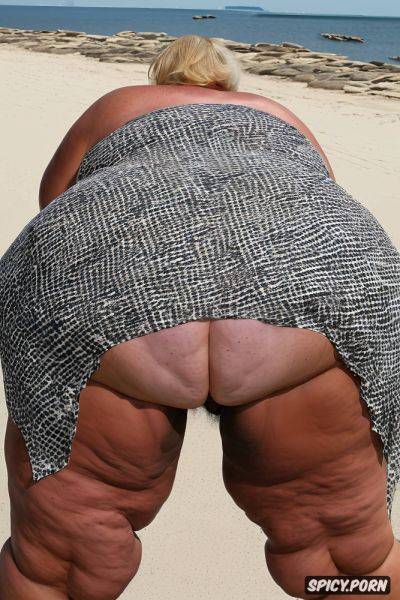 Tan lines, on a beach towel, cellulite, color photo, looking at camera - spicy.porn - Australia on pornsimulated.com