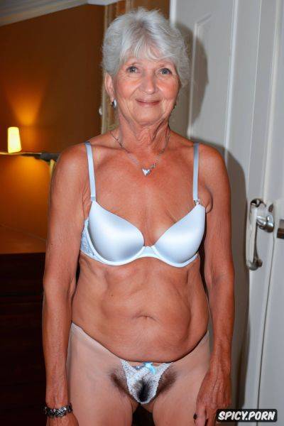 Thin seventy year old woman, bra and panties, soft lighting - spicy.porn on pornsimulated.com