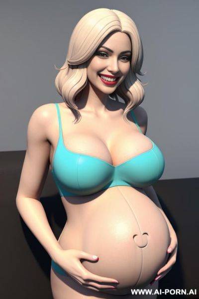 3d artstyle . gorgeous pregnant bimbo - ai-porn.ai on pornsimulated.com