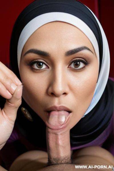 Woman in hijab getting fucked in pussy, ass, and mouth, as she reads quran. airtight. gangbang. cum on face. - ai-porn.ai on pornsimulated.com