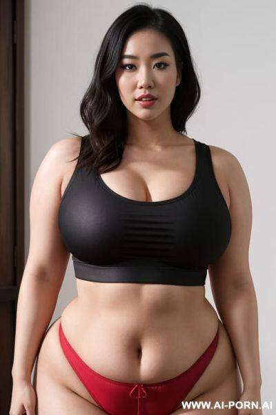 Mulan, obese, sexy, buxom, muscular, attractive, crop-top - ai-porn.ai on pornsimulated.com