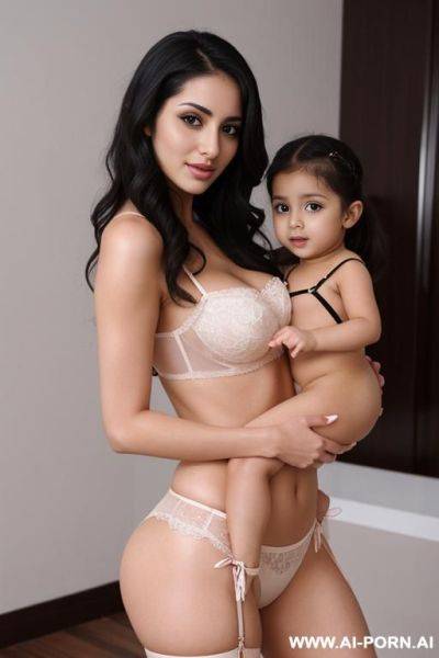 Arab holding bare bum naked niece in arms bubble butt - ai-porn.ai on pornsimulated.com