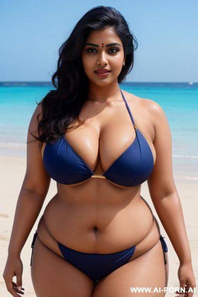 Sexy busty bbw thick indian woman in bikini - ai-porn.ai - India on pornsimulated.com