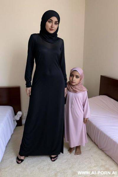 Hijabi topless scared mom ((with niece)) - ai-porn.ai on pornsimulated.com