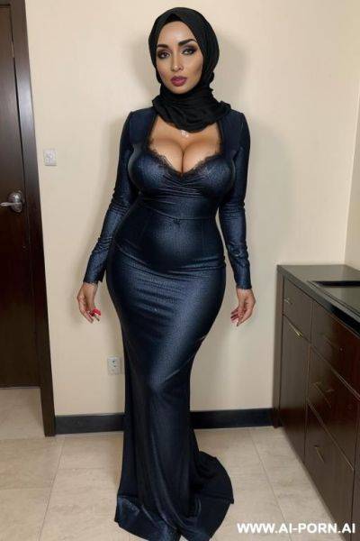 Middle eastern woman, 30 years old, hijab, hairy pussy, nude, perfect body, fat - ai-porn.ai on pornsimulated.com