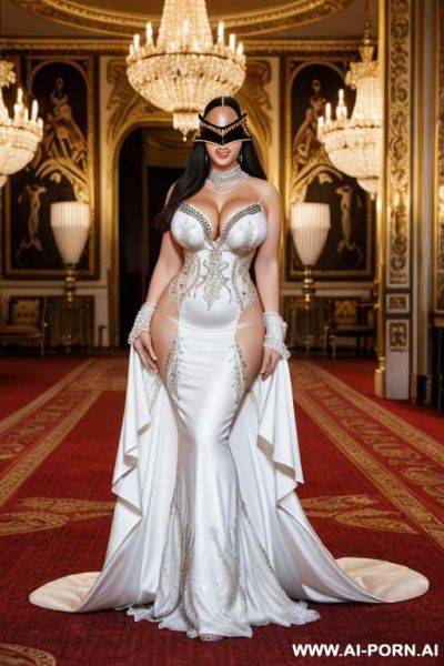 Wearing masquerade mask, - ai-porn.ai on pornsimulated.com