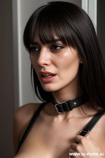 Girl with a shock collar on, nude, crying - ai-porn.ai on pornsimulated.com