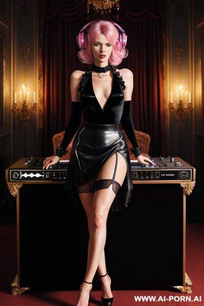 Realistic sexy older nude woman, boobs big ass, submissive attitude, standing in a dimly lit highly detailed dungeon, short ruffled grey hair, she keeps her hands folded together above her head, - ai-porn.ai on pornsimulated.com