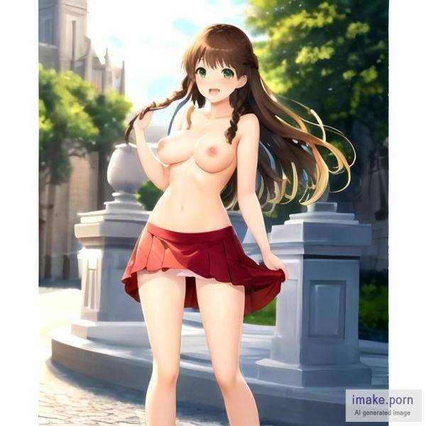 Single Girl, Standing, Normal body, Long Hair, Brunette, Naked,... - imake.porn on pornsimulated.com