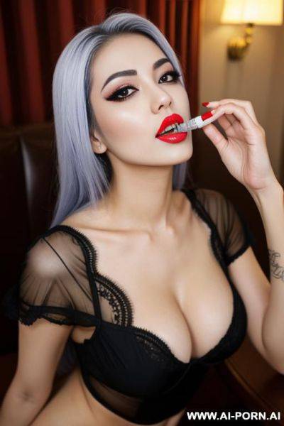 Ahegao smocking cigarette woman - ai-porn.ai on pornsimulated.com
