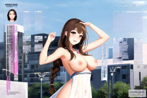 Standing, Teen 18+, Normal body, Sportive, Brunette, Braided,... - imake.porn on pornsimulated.com