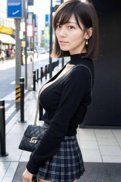 Pretty AI generated Asian model flaunts her perfect tits in a sexy compilation - pornpics.com on pornsimulated.com