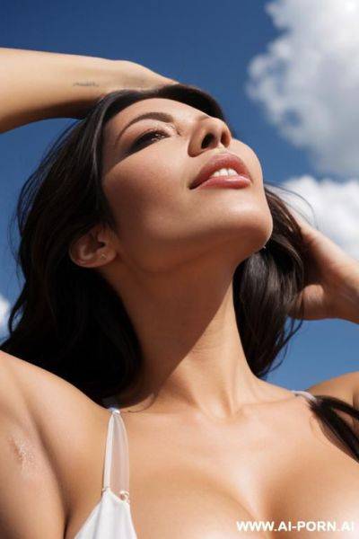 On their nhees looking up - ai-porn.ai on pornsimulated.com