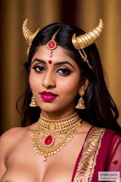 Indian girl with devil horns and gold crown and jewels wearing... - imake.porn - India on pornsimulated.com