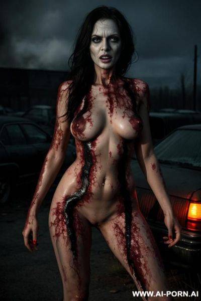 Zombie apocalypse woman, scarcely nude - ai-porn.ai on pornsimulated.com