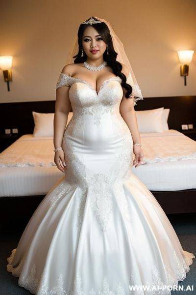 Philippine bride wearing wedding dress gy style sex with fat groom - ai-porn.ai - Philippines on pornsimulated.com