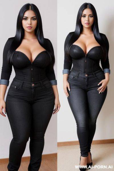 Gorgeous mexican, hourglass figure, , thought clothes - ai-porn.ai - Mexico on pornsimulated.com