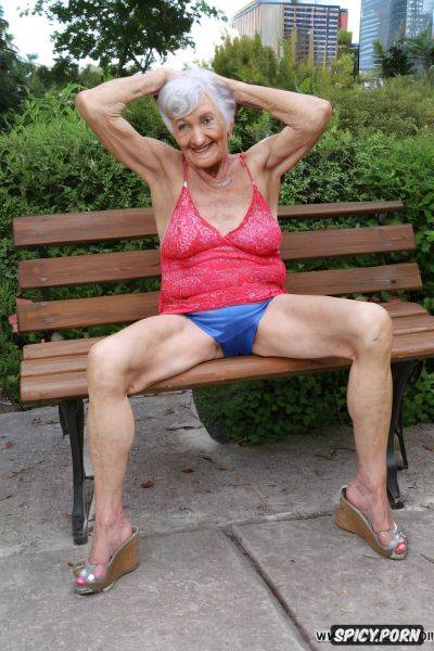 Old skinny wrinkled granny in detailed short shorts shows open pussy - spicy.porn on pornsimulated.com