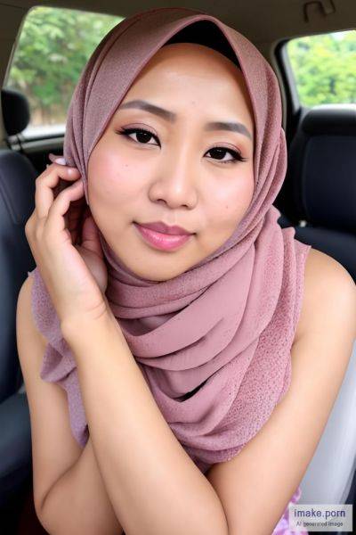 Malay girls, 40 years old, wearing hijab in car, blow job her... - imake.porn on pornsimulated.com