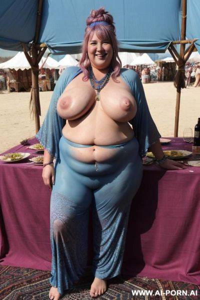Very old wife, hairy pussy, huge wide hips, horny flashing boobs - ai-porn.ai on pornsimulated.com