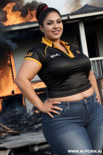 Hot mexican woman, chola, heavy makeup, chicana, wide hips, extremely fat, rotund - ai-porn.ai - Mexico on pornsimulated.com