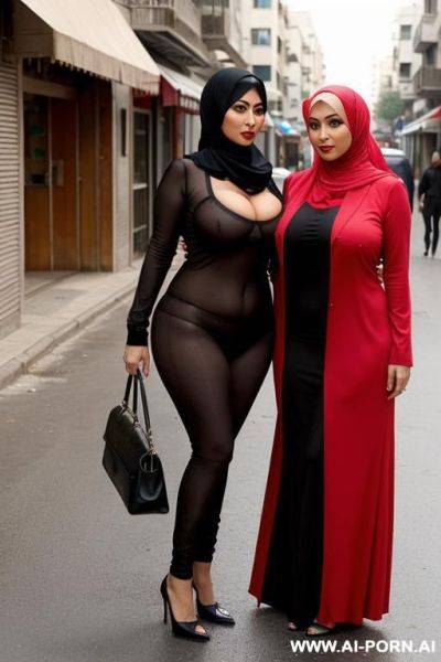 Arab milf mother hijab big ass and boobs in street by bimbo leabs - ai-porn.ai on pornsimulated.com
