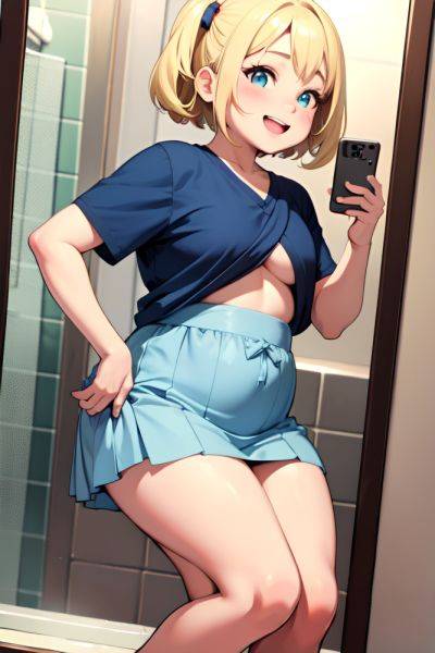 Anime Chubby Small Tits 20s Age Happy Face Blonde Pixie Hair Style Light Skin Mirror Selfie Shower Front View Cumshot Mini Skirt 3665312635621985970 - AI Hentai - aihentai.co on pornsimulated.com