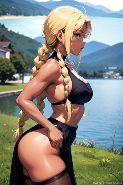 Anime Busty Small Tits 18 Age Serious Face Blonde Braided Hair Style Dark Skin Film Photo Lake Side View Working Out Stockings 3666916807157768790 - AI Hentai - aihentai.co on pornsimulated.com