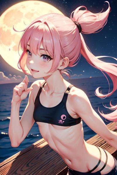 Anime Skinny Small Tits 20s Age Happy Face Pink Hair Pigtails Hair Style Light Skin Crisp Anime Moon Side View Plank Bikini 3667098482500756884 - AI Hentai - aihentai.co on pornsimulated.com