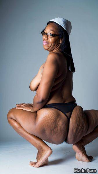 70 glasses big ass looking back african american spreading ass thong AI porn - made.porn - Usa on pornsimulated.com