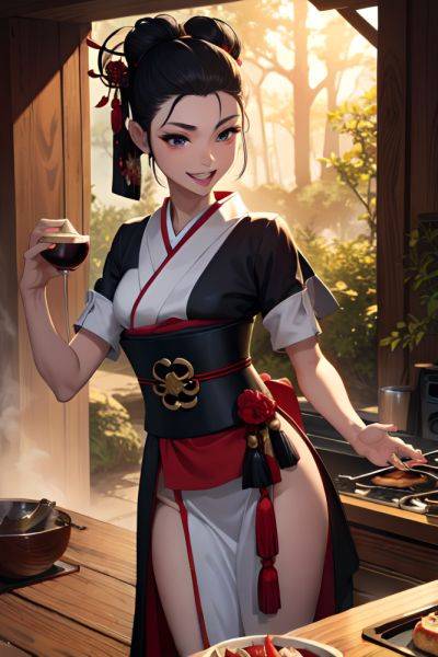 Anime Skinny Small Tits 20s Age Laughing Face Ginger Slicked Hair Style Dark Skin Dark Fantasy Forest Front View Cooking Geisha 3666418160202482410 - AI Hentai - aihentai.co on pornsimulated.com