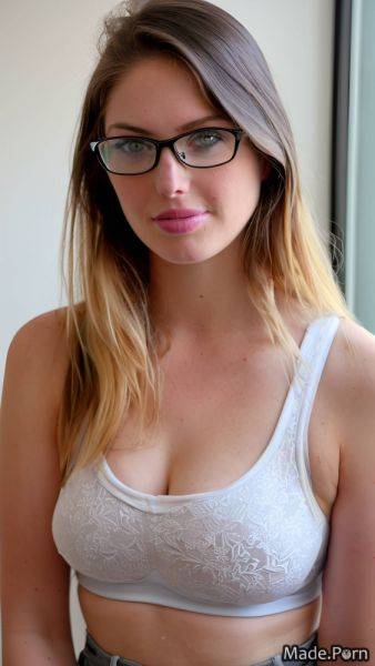 Panties fully clothed purple bra glasses athlete after sex hair AI porn - made.porn on pornsimulated.com