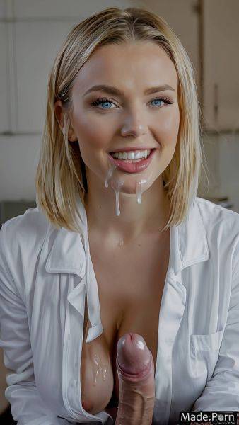 Woman fairer skin bed blonde natural tits bobcut red AI porn - made.porn on pornsimulated.com
