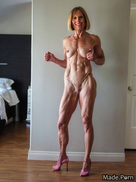 Caucasian bodybuilder wife aqua bobcut pink 70 AI porn - made.porn on pornsimulated.com