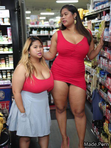 Pawg standing chubby lift dress upskirt sundress saggy tits AI porn - made.porn on pornsimulated.com