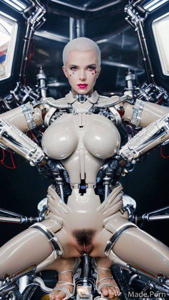 Robot pussy juice mechanical wings perfect body partially nude spreading legs space station AI porn - made.porn on pornsimulated.com