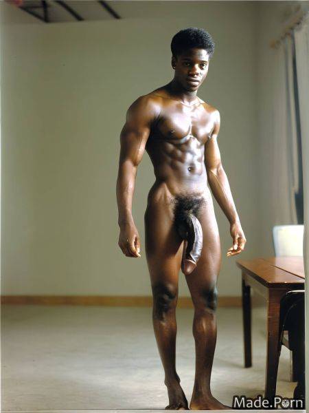 Nude black hair muscular classroom big cock fairer skin veiny dick AI porn - made.porn on pornsimulated.com