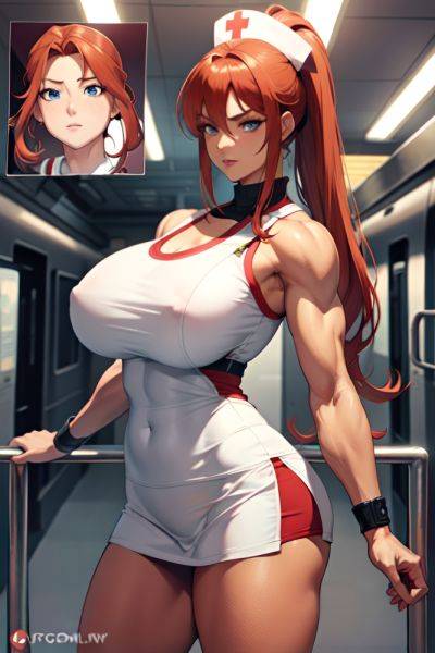 Anime Muscular Huge Boobs 40s Age Serious Face Ginger Ponytail Hair Style Light Skin Dark Fantasy Train Front View Cumshot Nurse 3668169219621076501 - AI Hentai - aihentai.co on pornsimulated.com