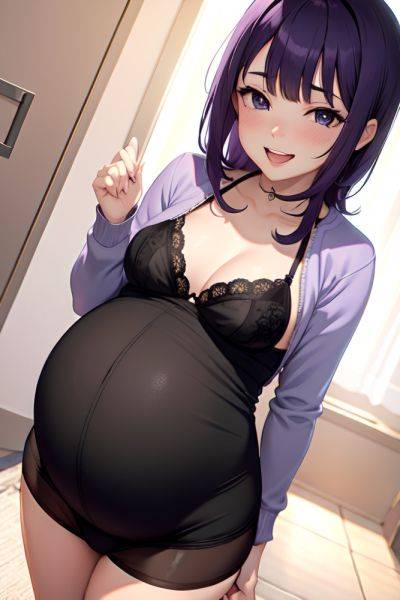 Anime Pregnant Small Tits 30s Age Laughing Face Purple Hair Bangs Hair Style Light Skin Black And White Yacht Close Up View Bending Over Bra 3668277451022205348 - AI Hentai - aihentai.co on pornsimulated.com
