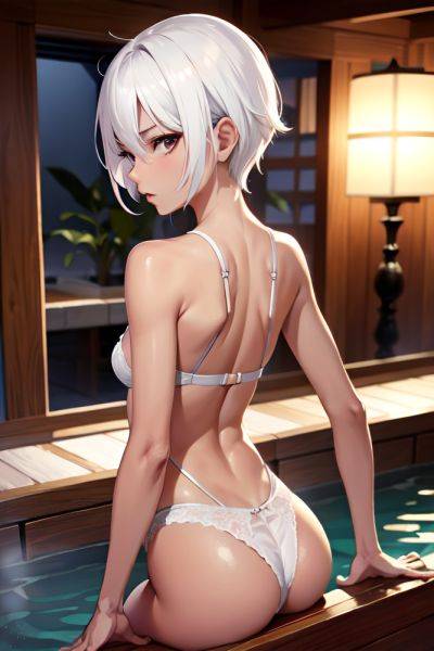 Anime Skinny Small Tits 50s Age Serious Face White Hair Pixie Hair Style Dark Skin Skin Detail (beta) Hot Tub Back View Massage Lingerie 3668281316492823473 - AI Hentai - aihentai.co on pornsimulated.com
