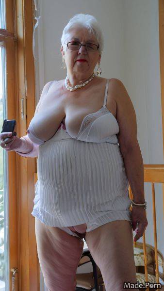 Suspender belt cupless bra 90 fat woman bbw saggy tits AI porn - made.porn on pornsimulated.com