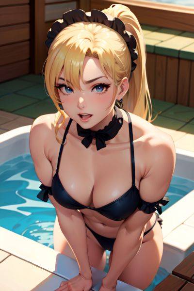 Anime Muscular Small Tits 60s Age Seductive Face Blonde Ponytail Hair Style Light Skin Comic Hot Tub Close Up View Bending Over Maid 3668443666772524754 - AI Hentai - aihentai.co on pornsimulated.com