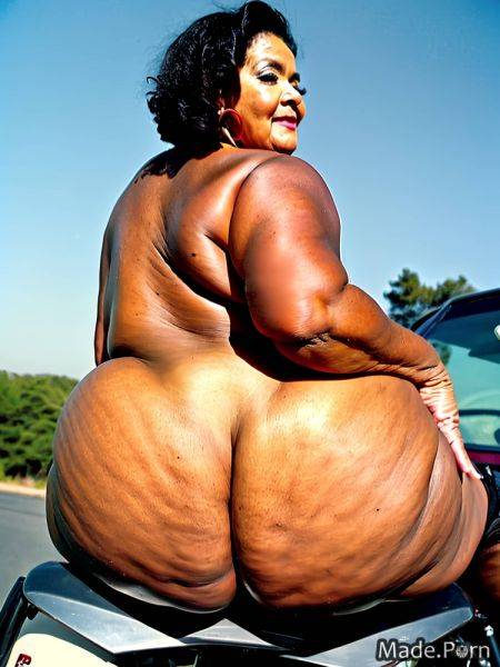 Cinematic thighs wild afro looking at viewer fat seductive ssbbw AI porn - made.porn on pornsimulated.com