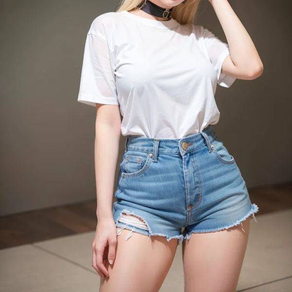 Hkgirl, (kpop idol), ,woman,twenties,(RAW photo, best quality, masterpiece:1.1), (realistic, photo-realistic:1.2), ultra-detailed, ultra high res, physically-based rendering,blonde hair,bangs,blue - pornmake.ai on pornsimulated.com