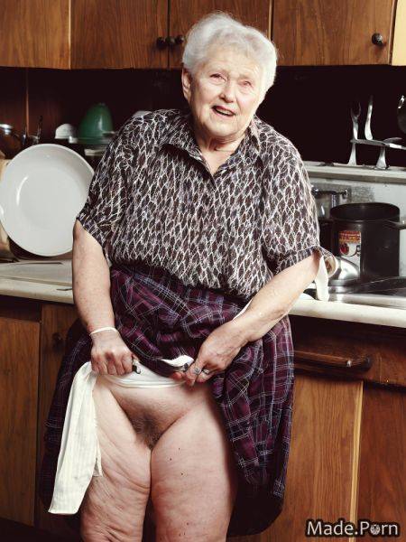 Woman wet kitchen white hair big hips thick thighs night AI porn - made.porn on pornsimulated.com